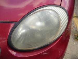 Ford Taurus Hazy Headlight before Repair